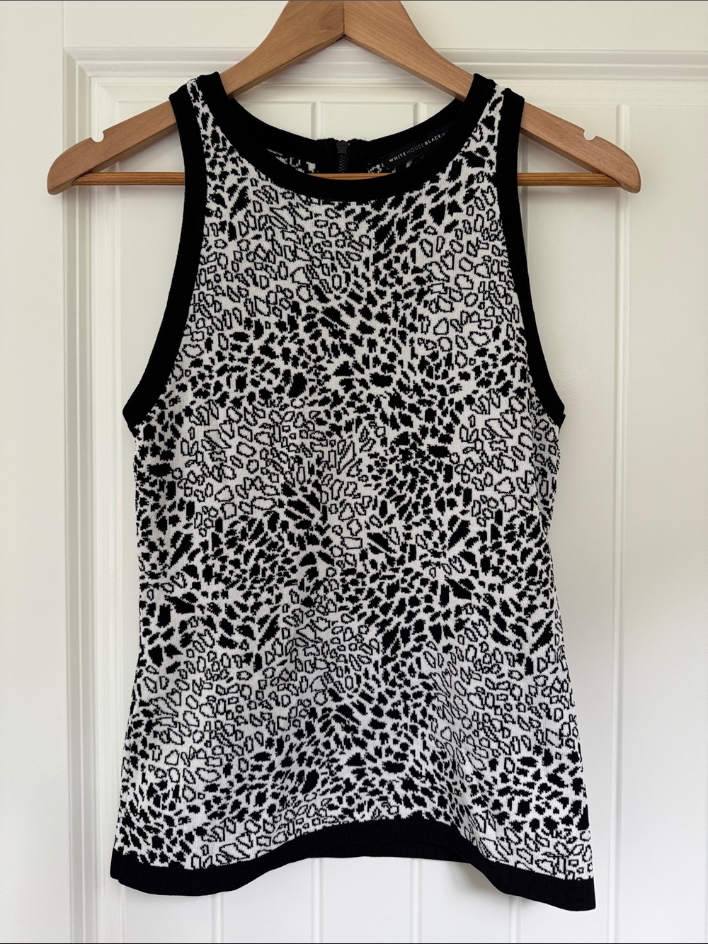 White House Black Market Sweater Knit Leopard Print Tank - Women XS